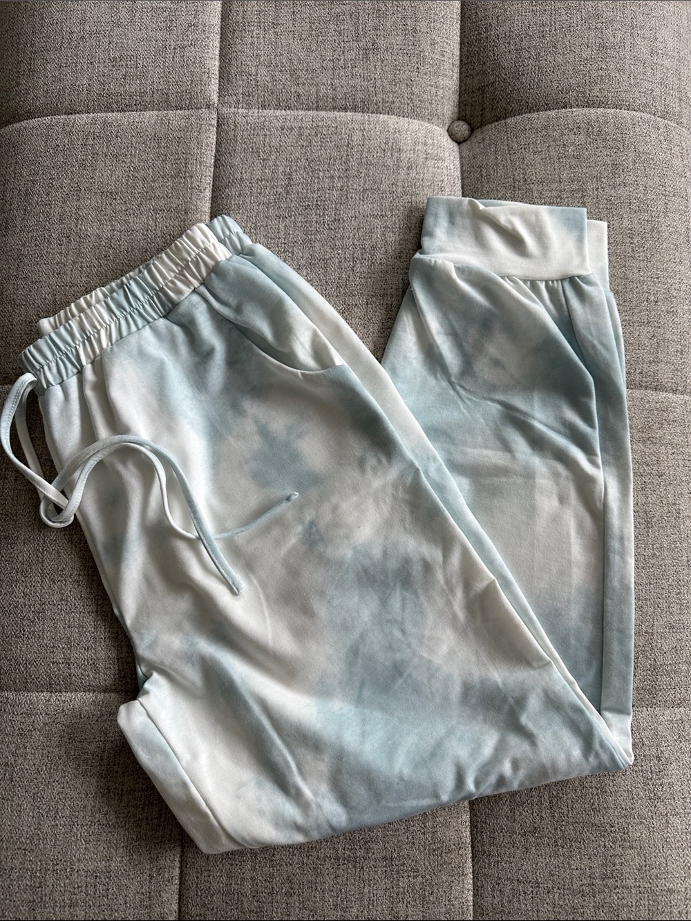 Light Blue Tie-Dye Jogger Sweatpants